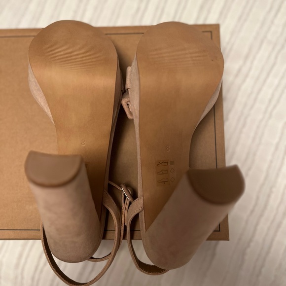 ASOS Platform Heels | 5 in heel / 1 in platform | beige suede | Size 10 US - Picture 5 of 10